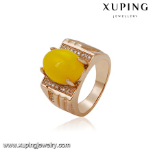 14587 Modeschmuck elegante Kupferlegierung Ring Designs Großhandel Damen 18 Karat Gold Fingerring